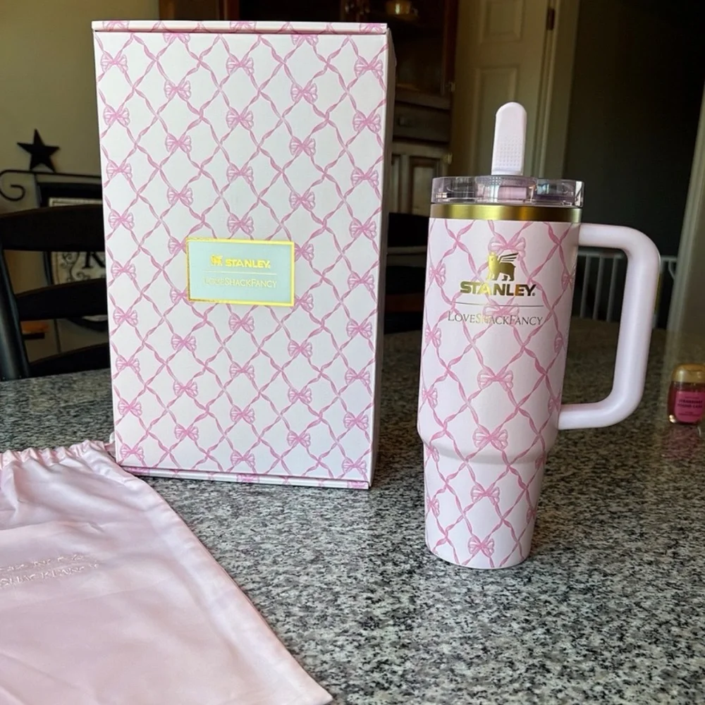 ♥️💖 FIRM Stanley x LoveShackFancy Protour Ribbon Bow SATIN DRAWSTRING BAG NWT - Picture 10 of 10